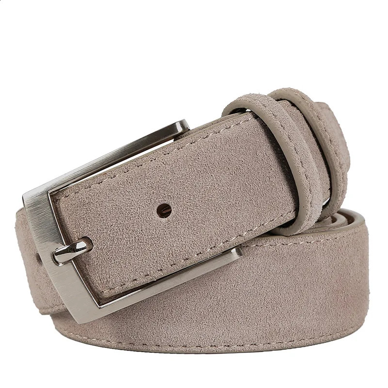 Sude Belts mens and womens solid color jeans buckle luxurious high-quality classic leather Sude Belts 250423