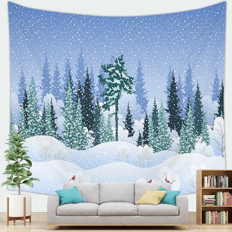 Background of Santa Claus digital-printed polyester tapestries living rooms bedrooms macrame wall hanging room decor aestheticM251125