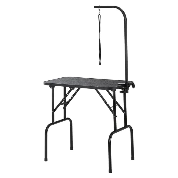 Pet Grooming Table Arm with Clamp, 32''x18'' Dog Grooming Station, Foldable Pets Grooming Stand for Medium and Small Dogs