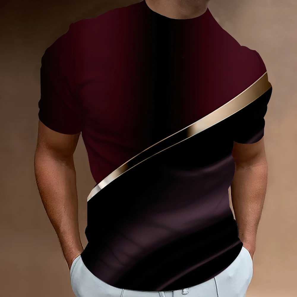 3D printed mens T-shirt fashionable mens street designer short sleeved oversized top daily casual sportswear W250425