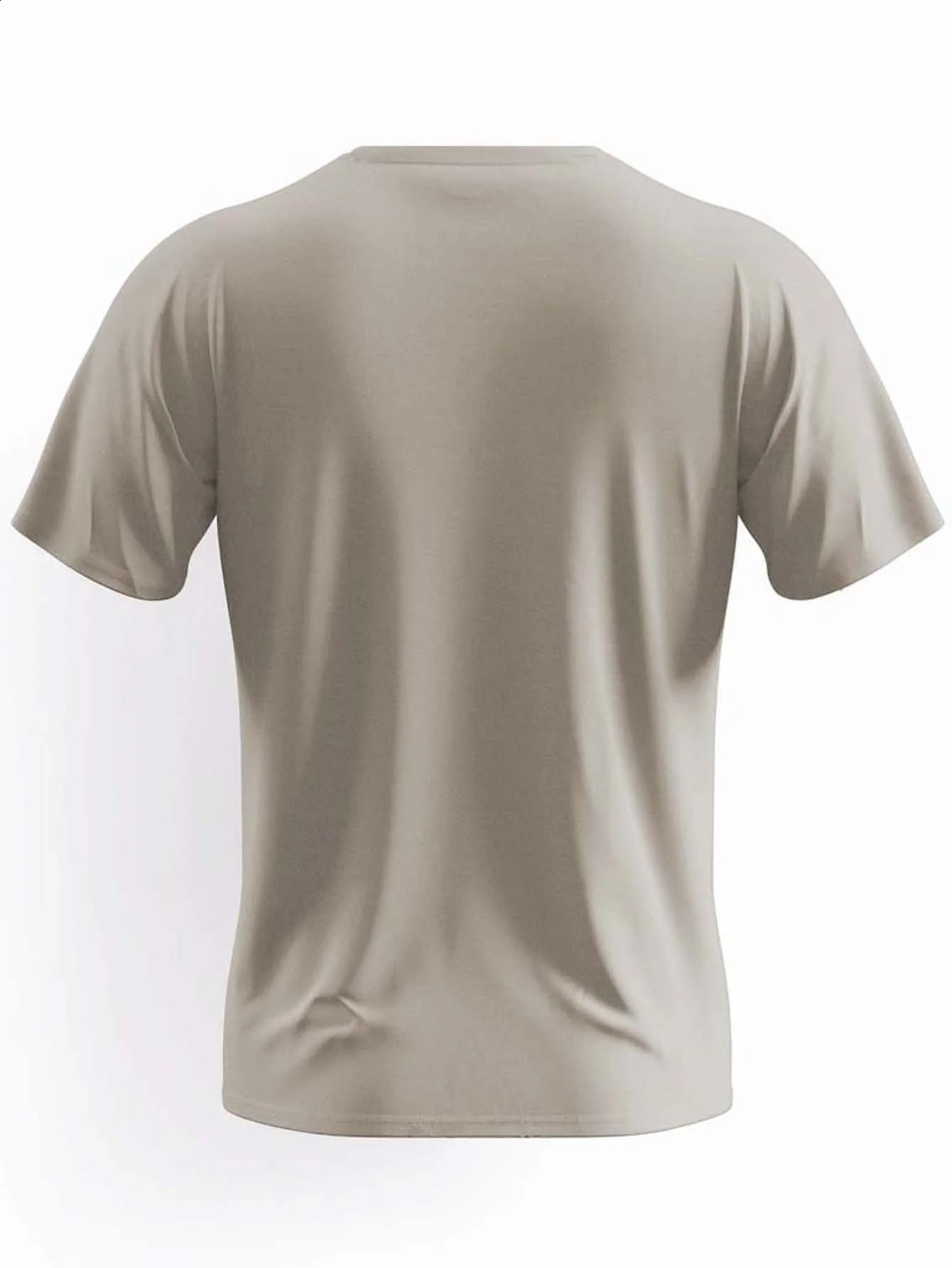 Summer mens 100 pure cotton casual loose large mountain and tree print sports comfortable round neck short sleeved Tshirt 250417