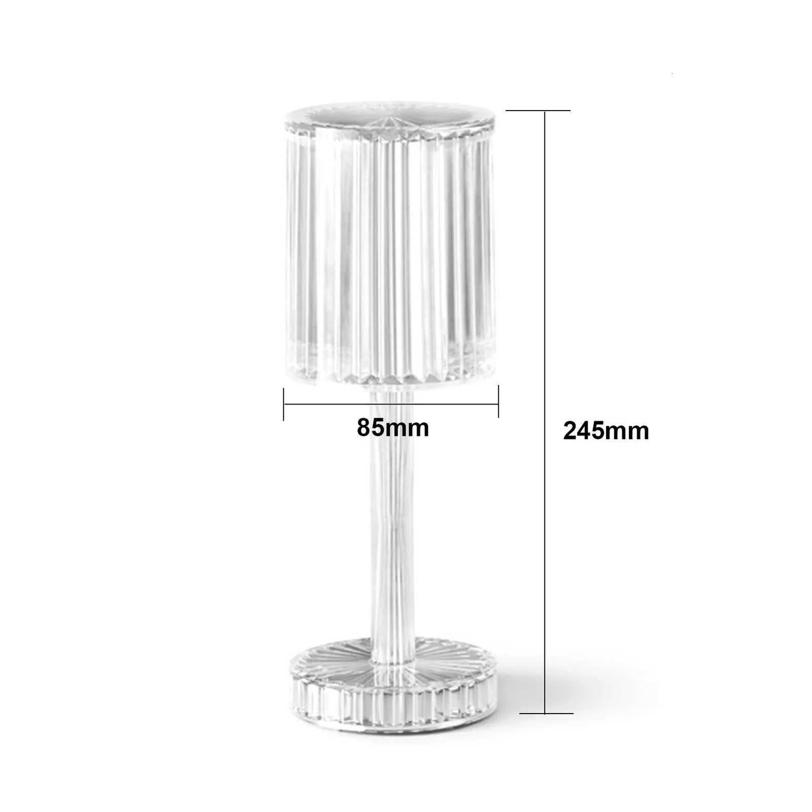 Crystal Table Lamp Romantic Night light Portable Decorative Elegant Nightstand Lamp for Bedroom Western Restaurant Touch ControlM251125