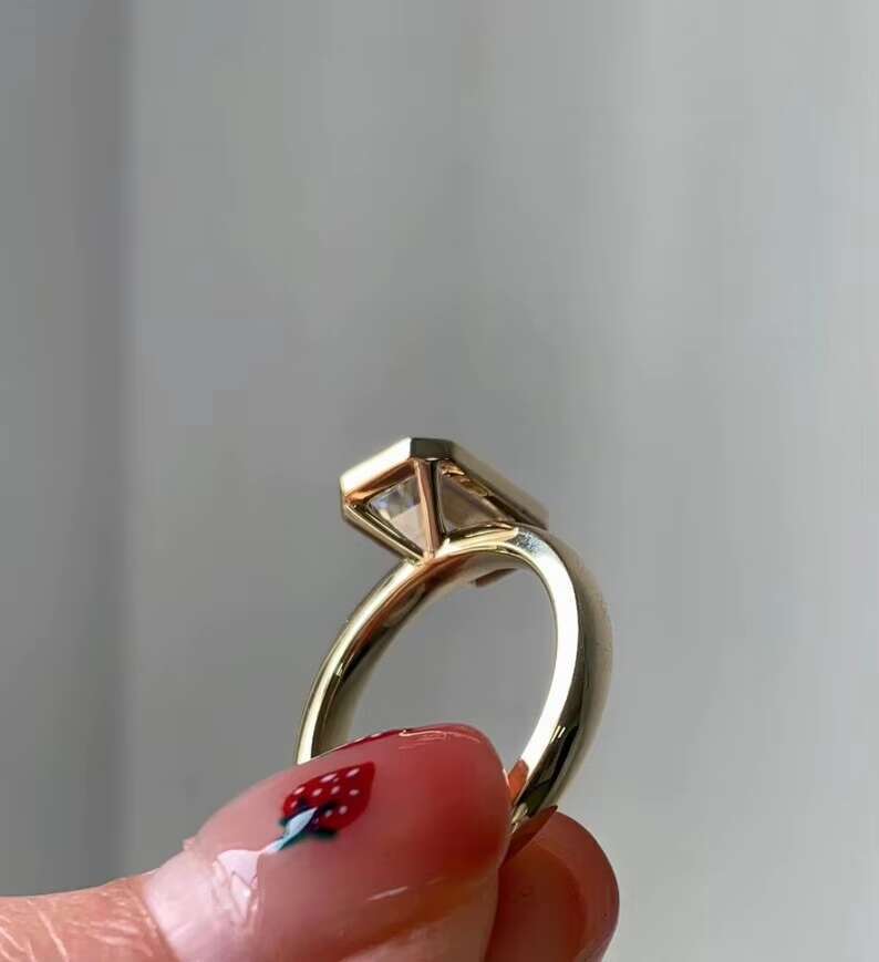 Engagement Moissanite Stone Ring Solid 925 Sterling Silver Handmade Band Anniversary Wedding Women Silver Jewelry Wholesaler