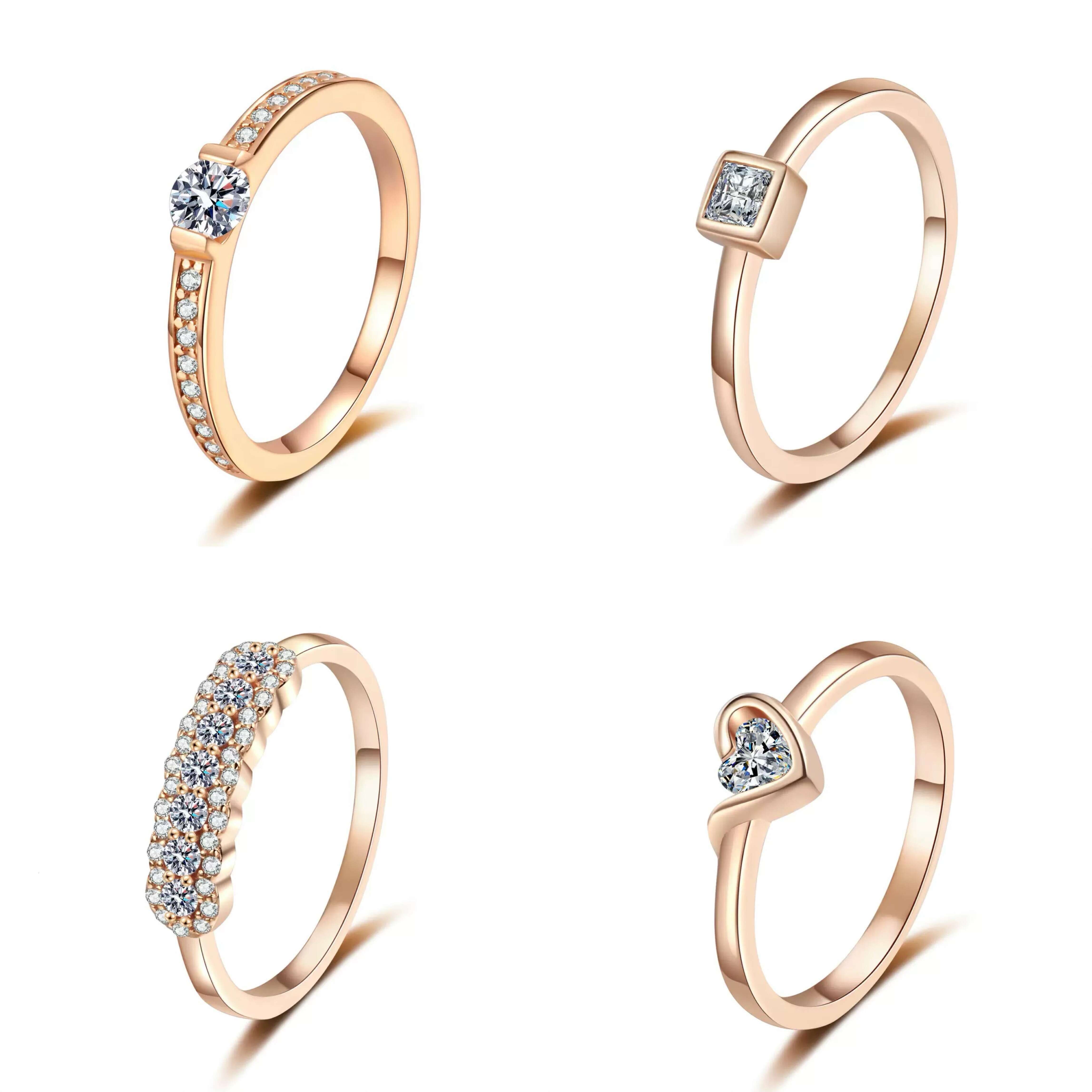 High Sale S925 0.3CT VVS1 Moissanite Womens Wedding Engagement Ring Champagne Gold Plated High Quality Jewelry