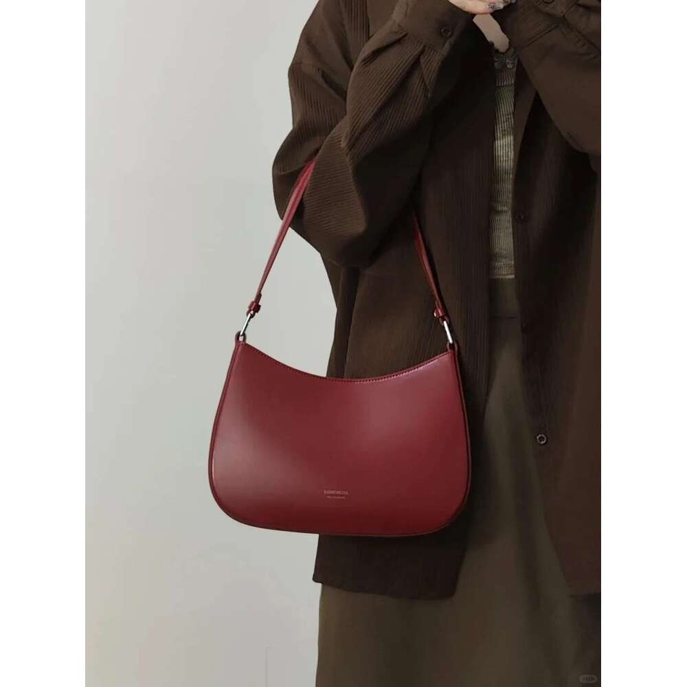 2025 New Baguette Bag Red Shoulder Handbags Large Capacity PU Female Tote Fashion Crossbody Bags For Women