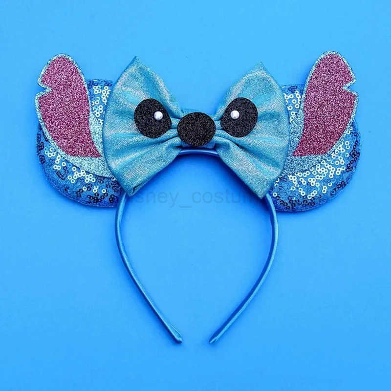 Disney Mickey Mouse Earbands Headbands Womens Childrens Party Hair Accessories Lilo Stitching Girls Headbands Shining Bow Hair X250425