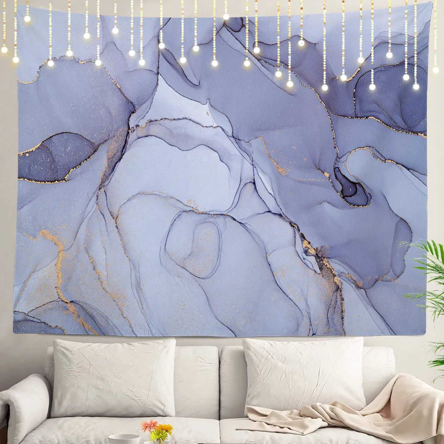 Green Black Marble TapestryNatural Luxury Beautiful Swirls Agate Wall Art Hanging Decoration Dorm Room Bedroom Home Living RoomM251125