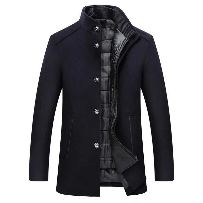 2024 Winter New Style High Quality Wool Trench Coat Men Clothes Wool Jackets Fashion Warm Coat Plus-size M-XXXL ZL424T251125