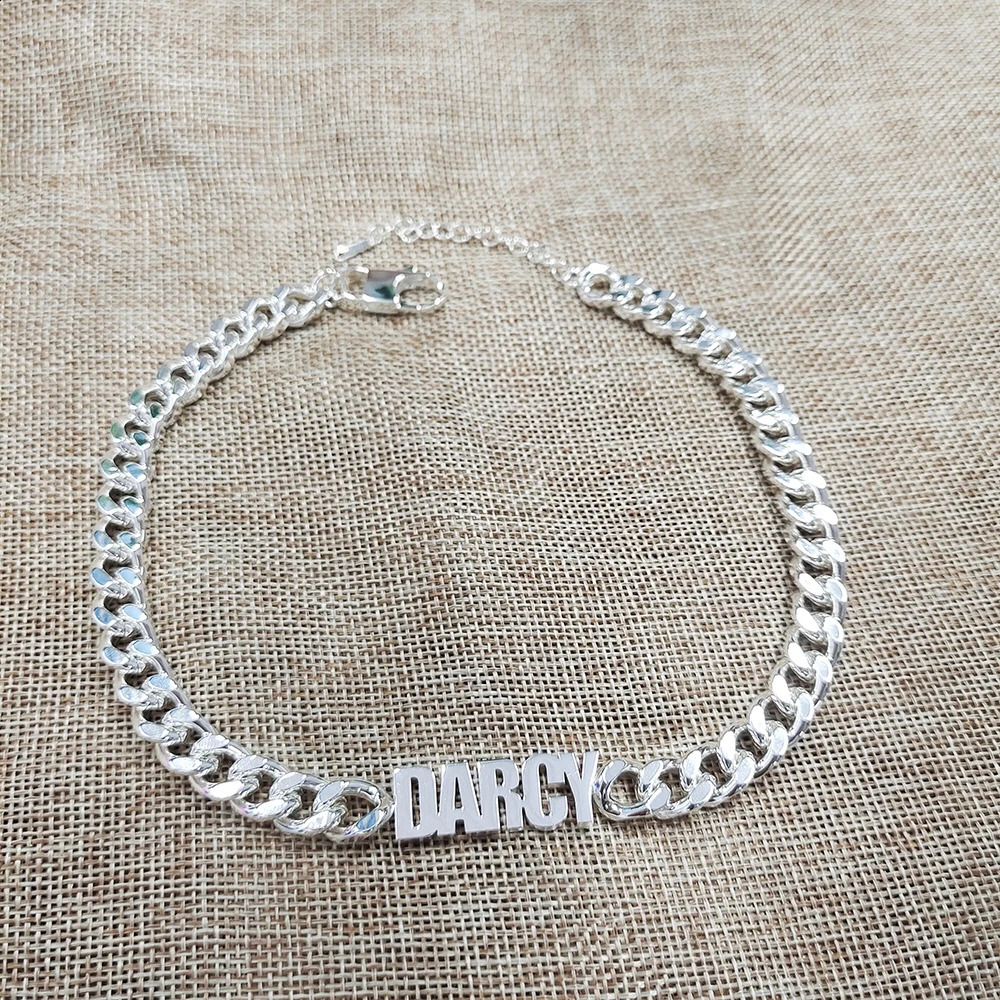 DODOAI Fashion 10mm Cuban Chain Necklace Custom Name Necklace Stainless Steel Chain Jewelry Hip Hop Women Men Necklace 250425