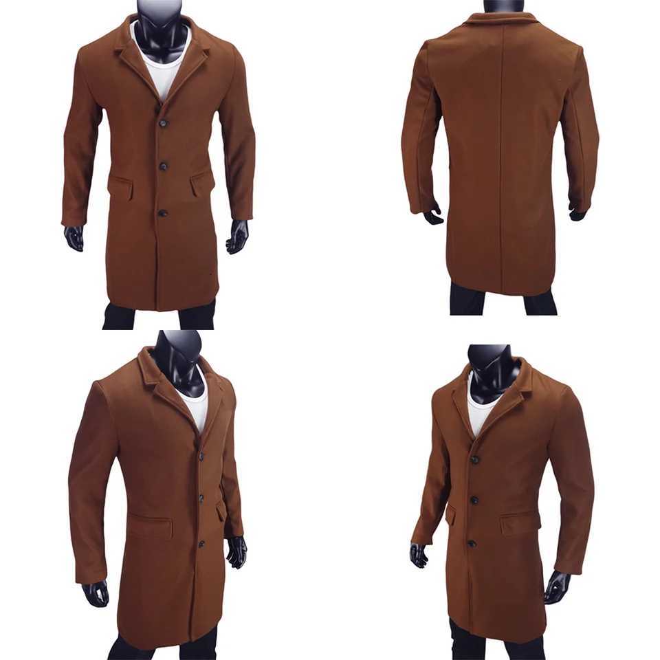 Eu Size Mens Coat plus Lining Jackets Winter Travel Gentleman Top Coat Warm Oversized Single-breasted Mens M-3XLT251125