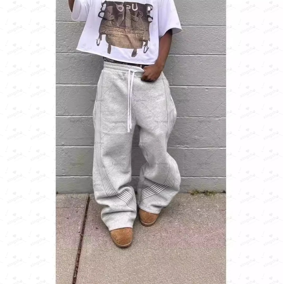 Men's Pants Mens Sweatpants Straight Fit Joggers For Sports And Streetwear Loose Oversized Drawstring Long Men Multi-pocket AAA Discount for in-s