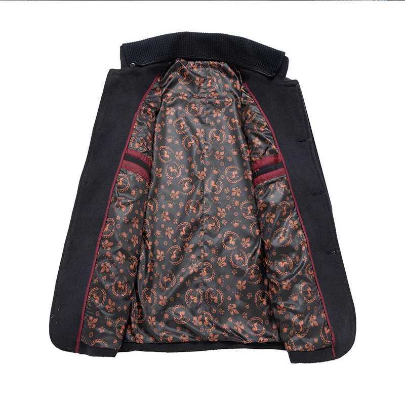 New Winter Men Stand-up Collar Woollen Trench Coats Male Business Casual Cashmere Blazers Jackets Overcoats Quality Suits CoatsT251125