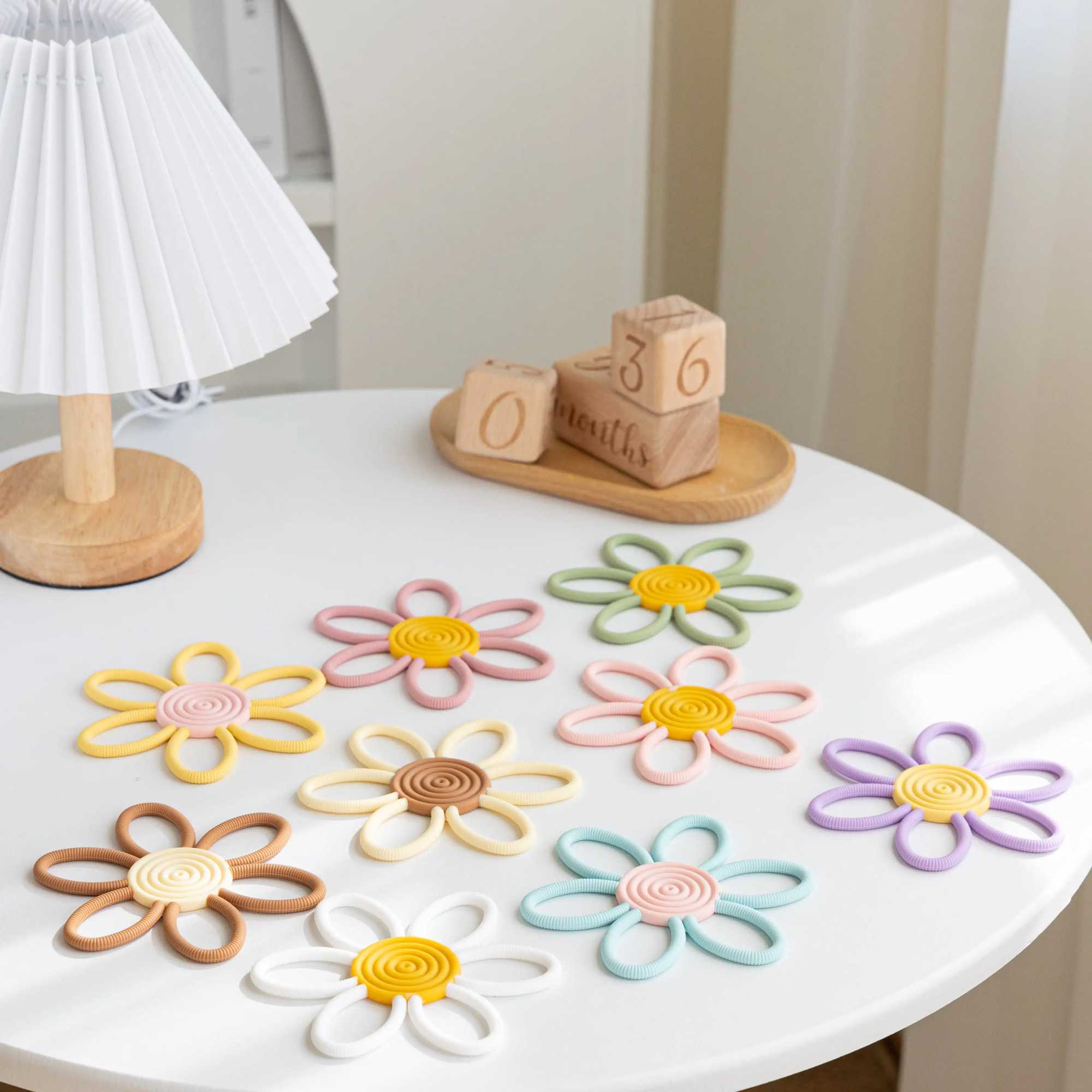 ins nordic baby flower soothing teether hollow baby holding teether teething stick chewing gum toy G251125