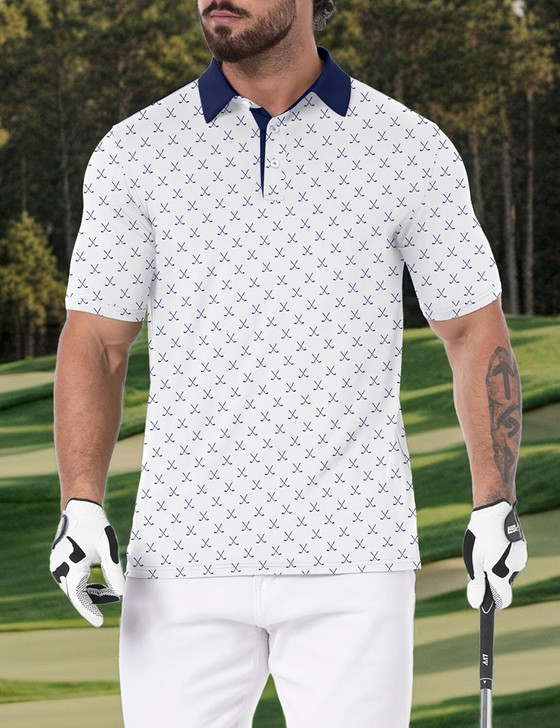 Mens Polo shirt Men's Golf Polo Shirts Short Sleeve Performance Dry Fit Polo Shirt Moisture Wicking Casual Golf Shirts Casual tops summer simple 