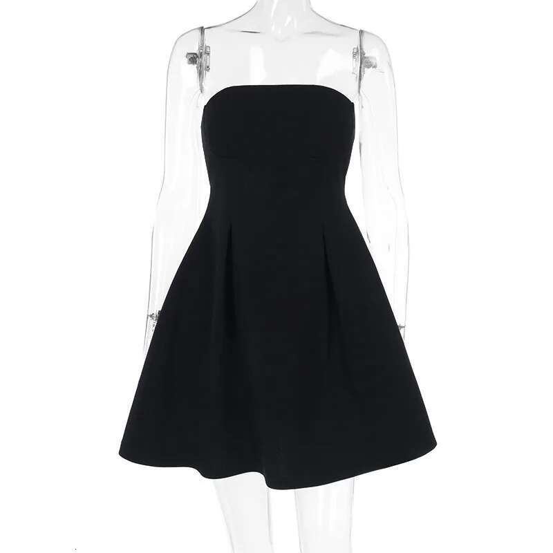 Dongdumaoyi Townlike Waist Wrap A Line Dress Women Strapless Mini Spring Summer Bow Backless Nightclub Sexy Party Dresses