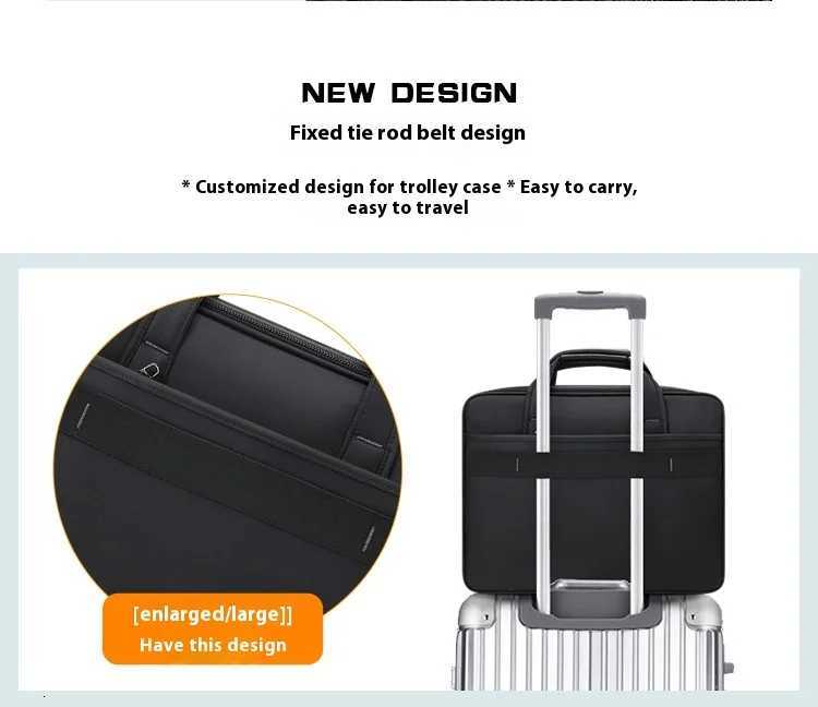 Large Capacity Briefcase Bags Men Business Bag 17 156 14 inch Laptop Bag Shoulder Bags Canvas Handbags Messenger Work Tote BagsT251125