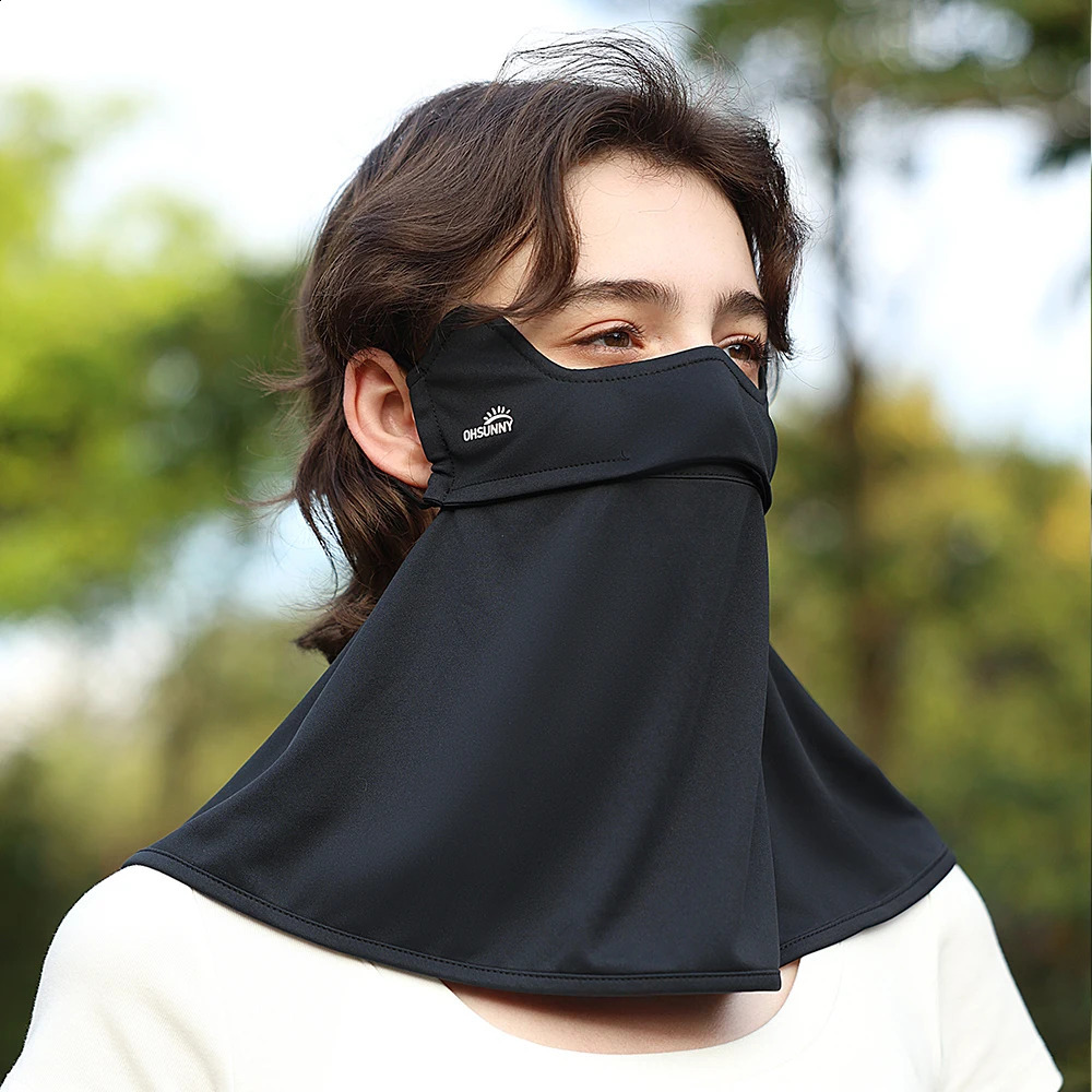 OhSunny Sunscreen Mask with Neck UP000 Outdoor Anti-Dust Sun Protection Cooling Washable Adjustable Breathable Face Cover 250424