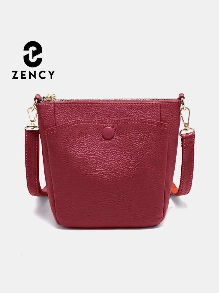 Zency Laides Small Soft Cow Leather Handbag New Casual Women Crossbody Simple Many Color Bag For Phone Female Purses