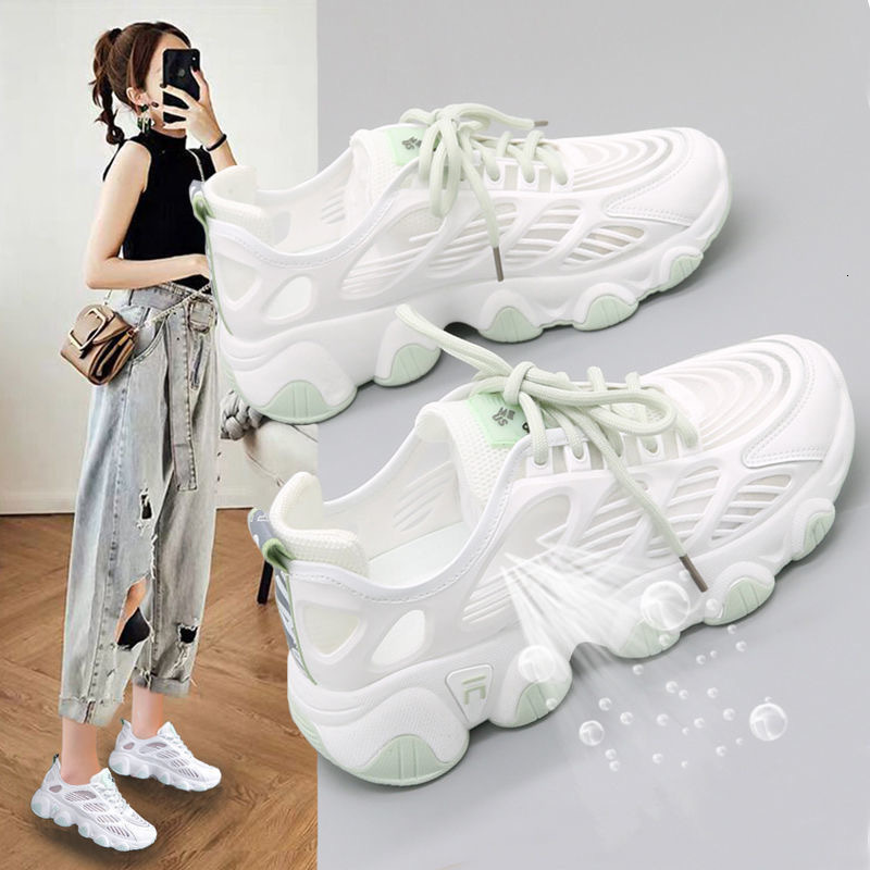 Dad S Women S Spring Summer New Mesh Thin Hollow Breathable Sports And Casual Versatile Little White Shoes Ddmysaturn