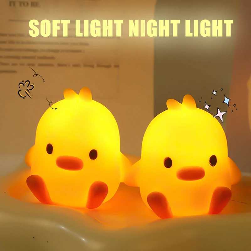 Creative LED Yellow Duck Desktop Desk Lamp with Soft Light and Atmosphere Bedroom Bedhead Night Light Mini Sleep LightM251125