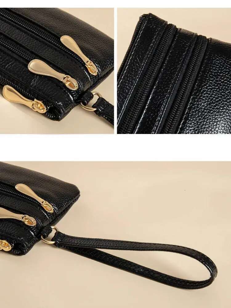 Three Zippers New Ladies Long Money Card Pouch PU Leather Fashion Clutch Coin Key Wallet Purse Large Capacity