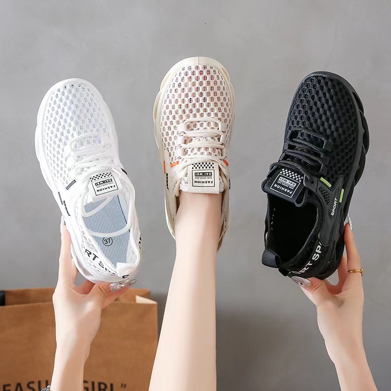 Summer New Korean Breathable Flyknit Instagram Trendy Student Running Sports Women S Casual Shoes Ddmysaturn