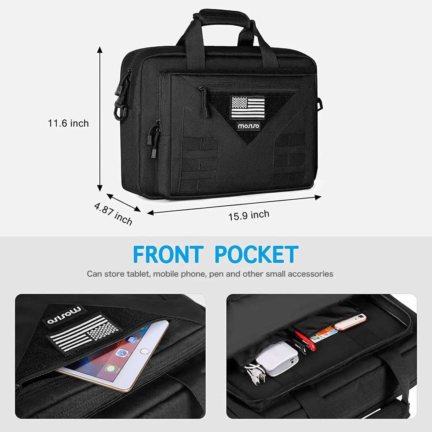 15 16 inch Tactical Laptop Messenger Shoulder Bag Multifunctional Laptop Handbags Briefcase Large Notebook Carrying Sleeve CaseT251125