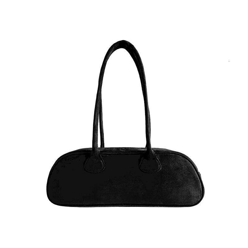 Korean niche retro stick armpit bag with high-end feel, autumn large capacity suede shoulder bag, 2025 new casual fashion trend clothing