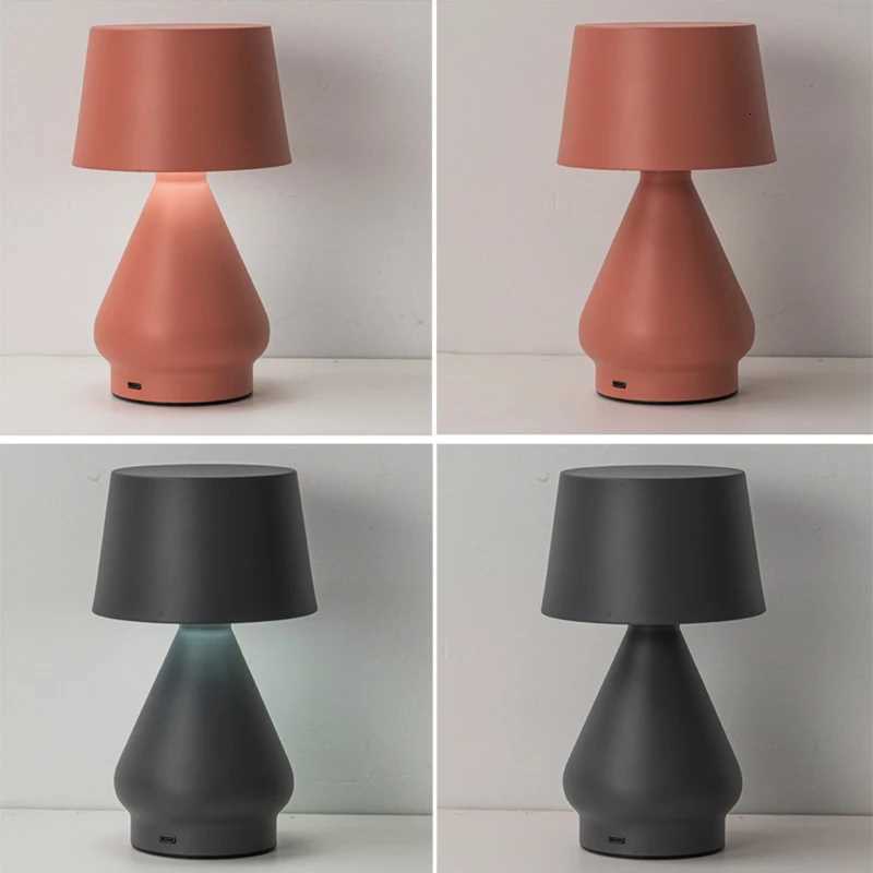 Creative Table Lamp Rechargeable Decoration USB Iron Desk Dimming Light For Home Indoor Bedroom Dining Bar LED Decor Table LampM251125