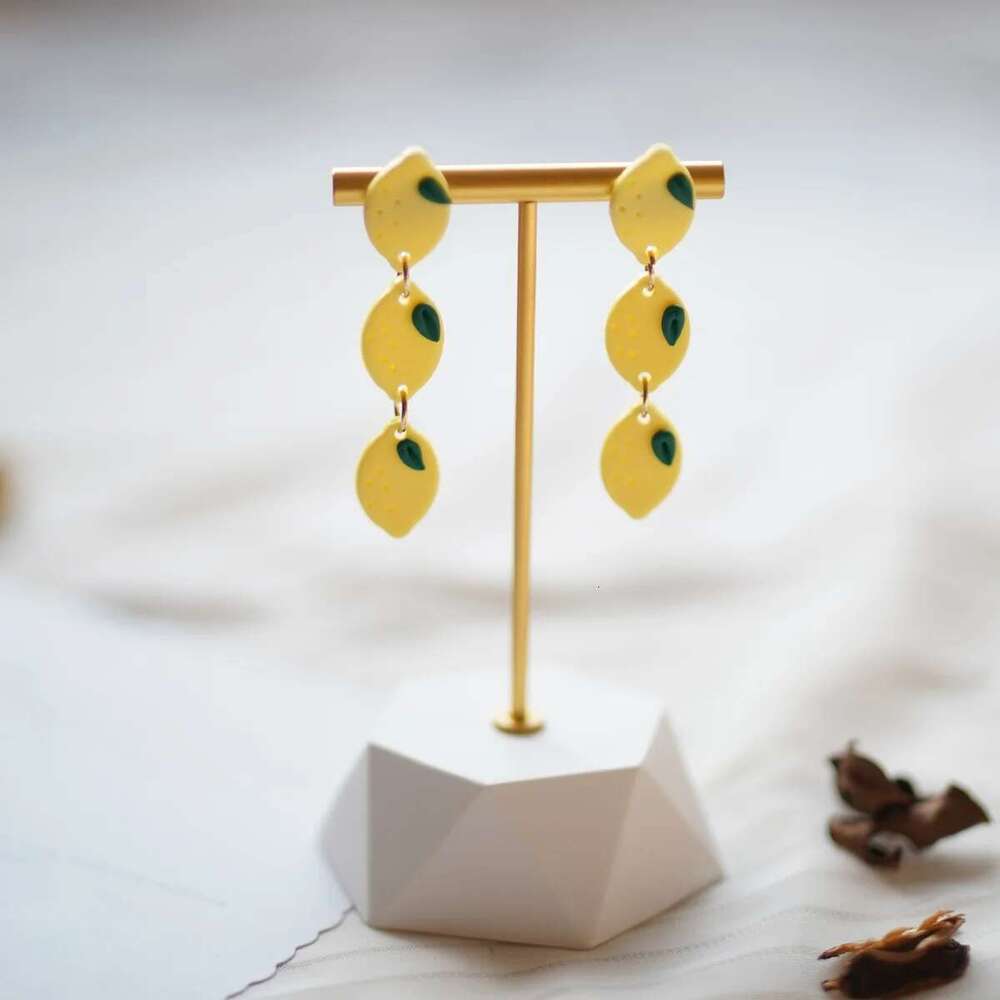 Trendy Fashion Cute Flower Fruit Dangle Handmade Polymer Clay Earrings For Women's Accessories Layer Drop Jewelry Gifts Summer