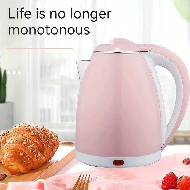 Electric KettleCordless Pot Portable Electric KettleDouble Layer Anti Scalding Hot PotStrong Fast Boiling PotWater PotPink C251125