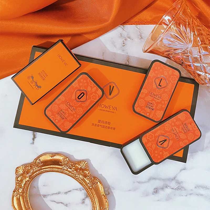 4pcs Solid Perfume Set Floral and Fruity Fragrance Long-lasting Fragrance Light fragrance and Portable Idea for Gift /Daily C251125