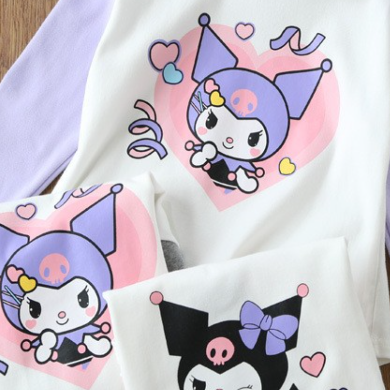 DISNEY Baby designer clothes Girls' clothes baby girl cartoon print T-shirt long sleeves children's round neck top.