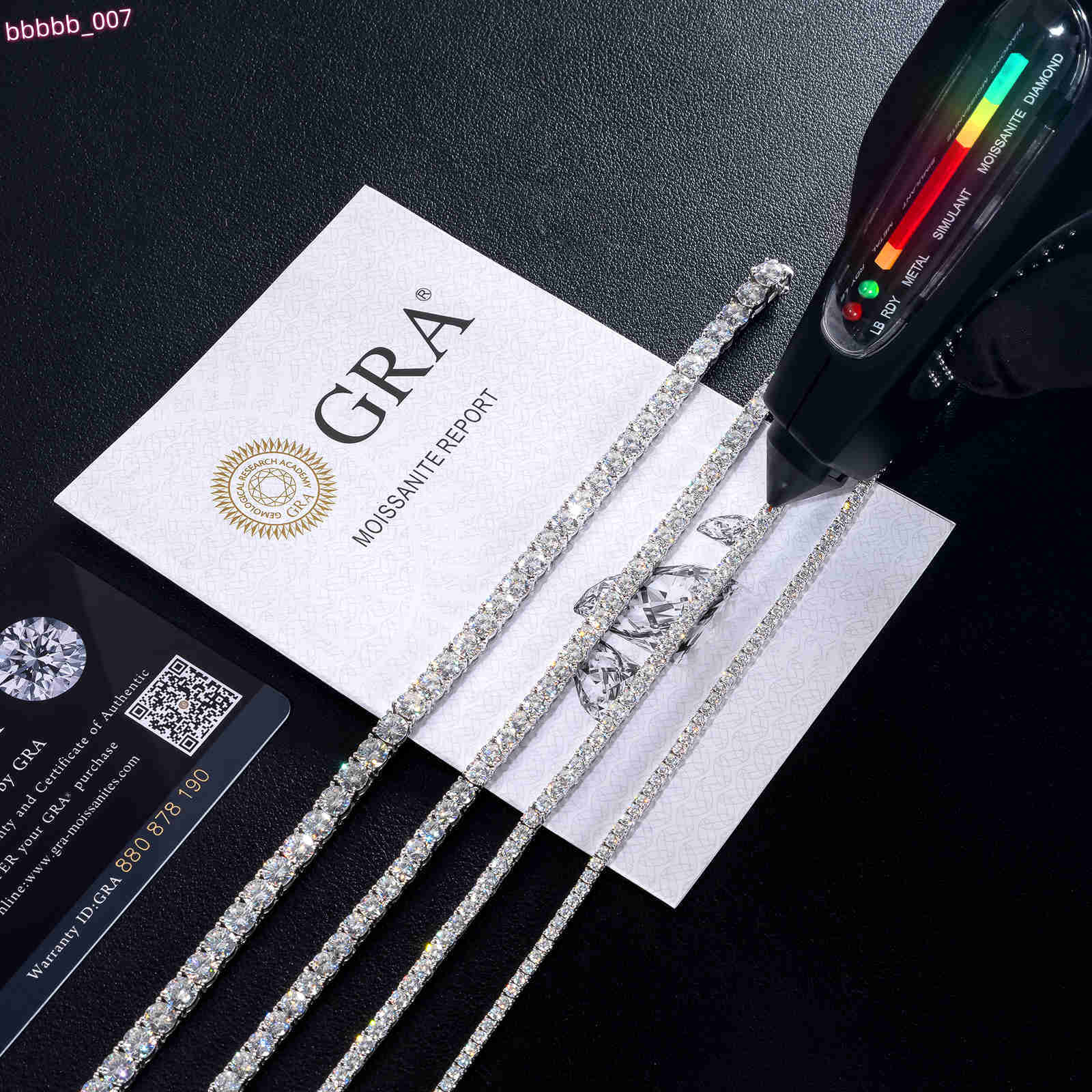 925 Sterling Silver Vvs Moissanite Chain 2mm 3mm 4mm 5mm White Gold Women Men Fine Jewelry Gifts Gra Lab Diamond Tennis Bracelet