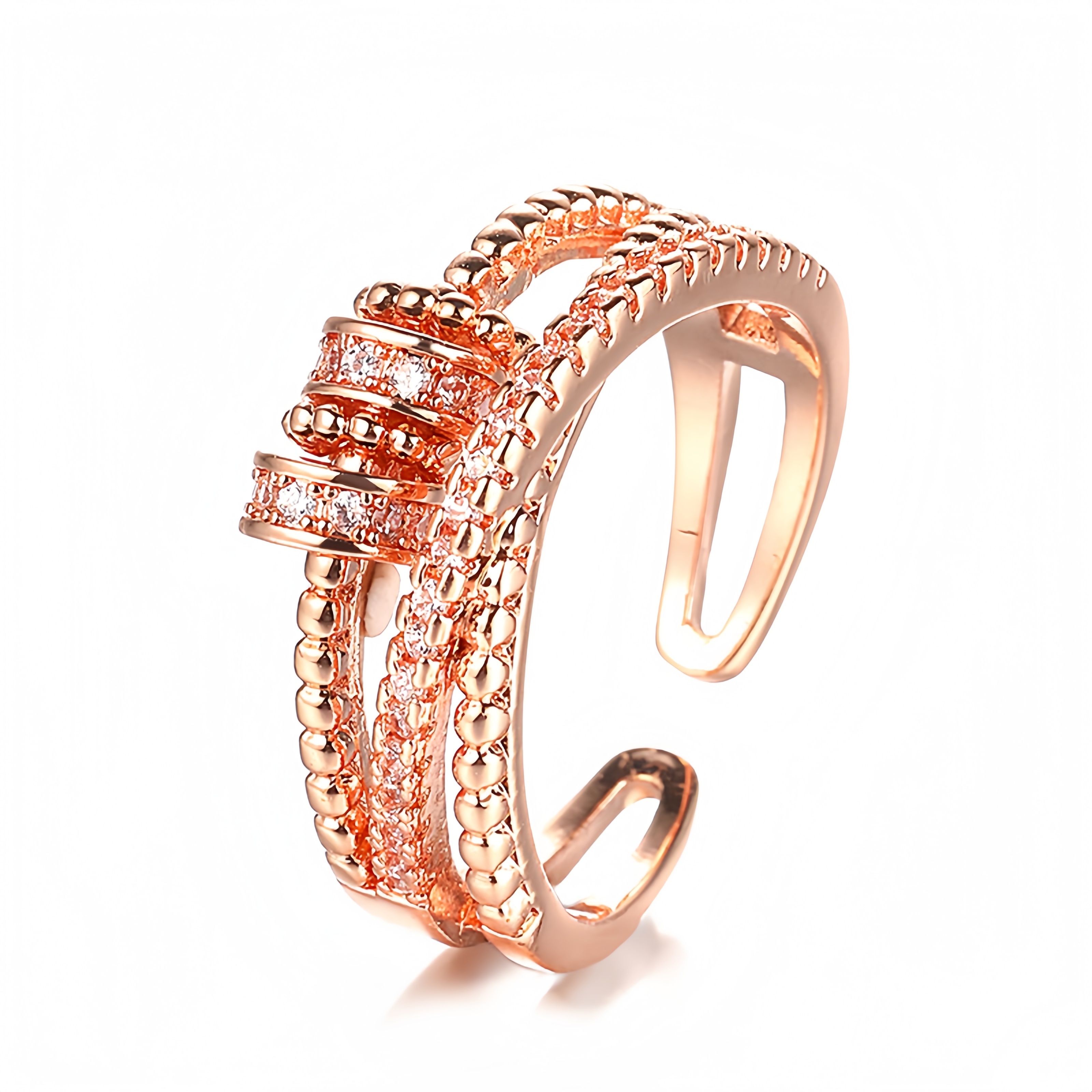 Fashion trend agile anxiety fortune-turning ring Ring women designer ring jewelrys gift luxurys Diamond Silver rings Designer couple jewelry Party Bir - view 3