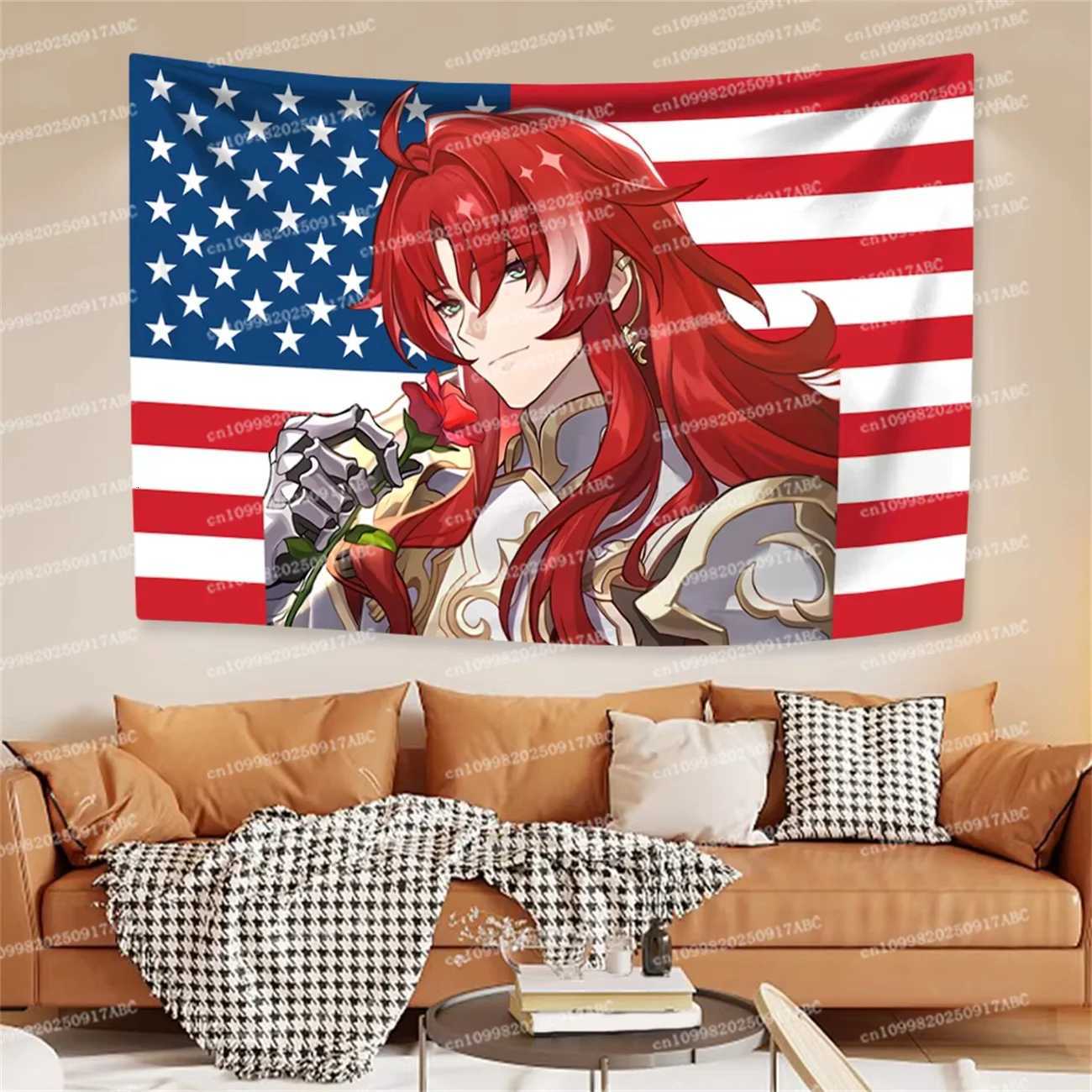 Game Tapestry Boothills And Argentis American Flag Home Decor Home Tapestry Aesthetics Wall Hanging Bedroom Dorm Sofa BlanketM251125