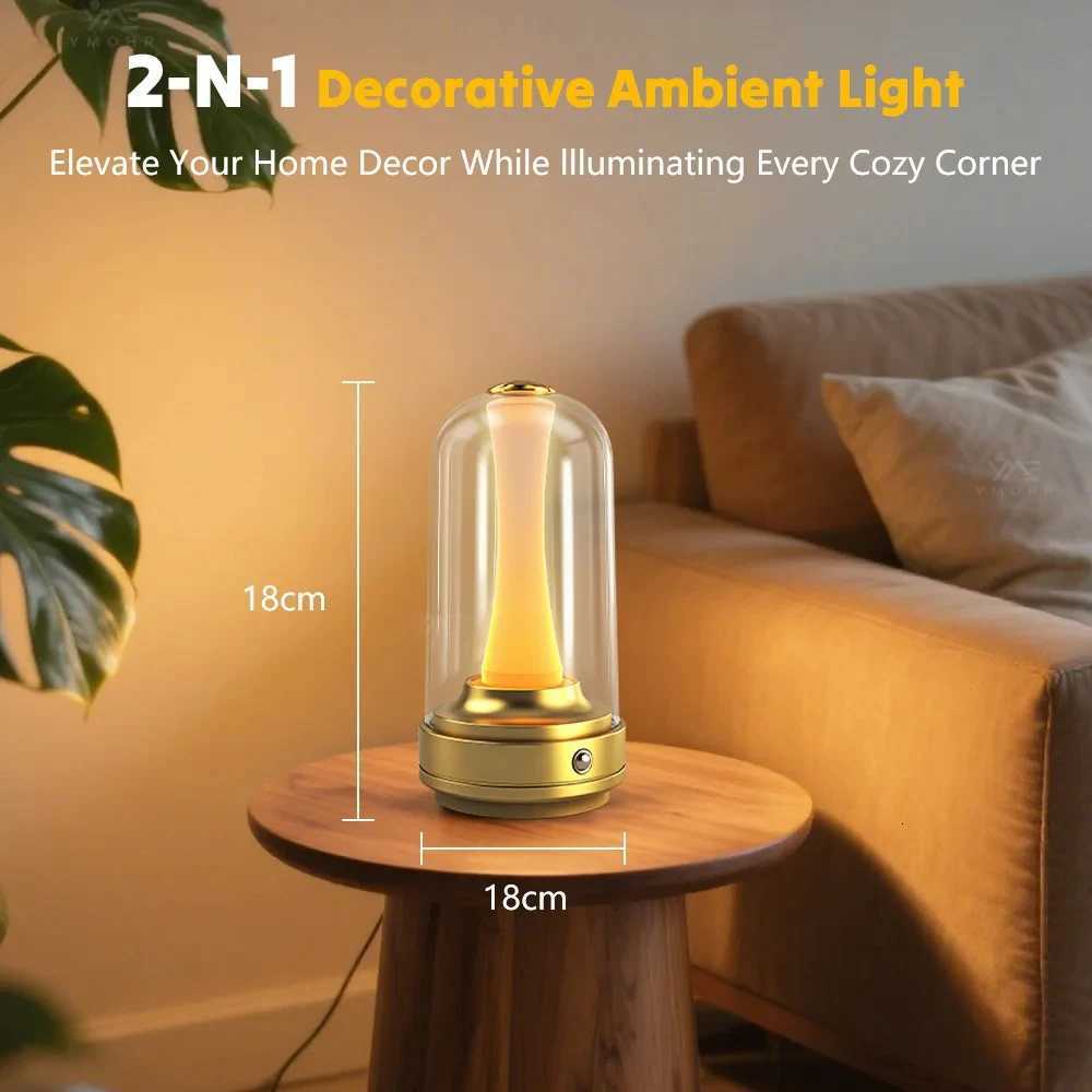 New LED Mushroom Lamp Rechargeable Touch Sensor Waterproof Ideal for Reading Ambient Lighting in Home Bedroom Bar Office OutdoorM251125