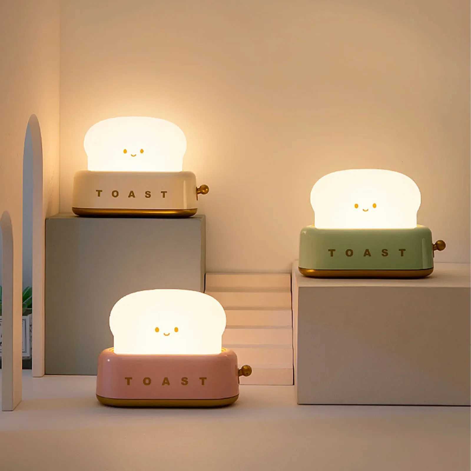 LED NovetlyTable Light Rechargeble Toast Lamp Timing Dimming Bedroom Decoration Mood Bedroom Bedside Creativity Night LightingM251125
