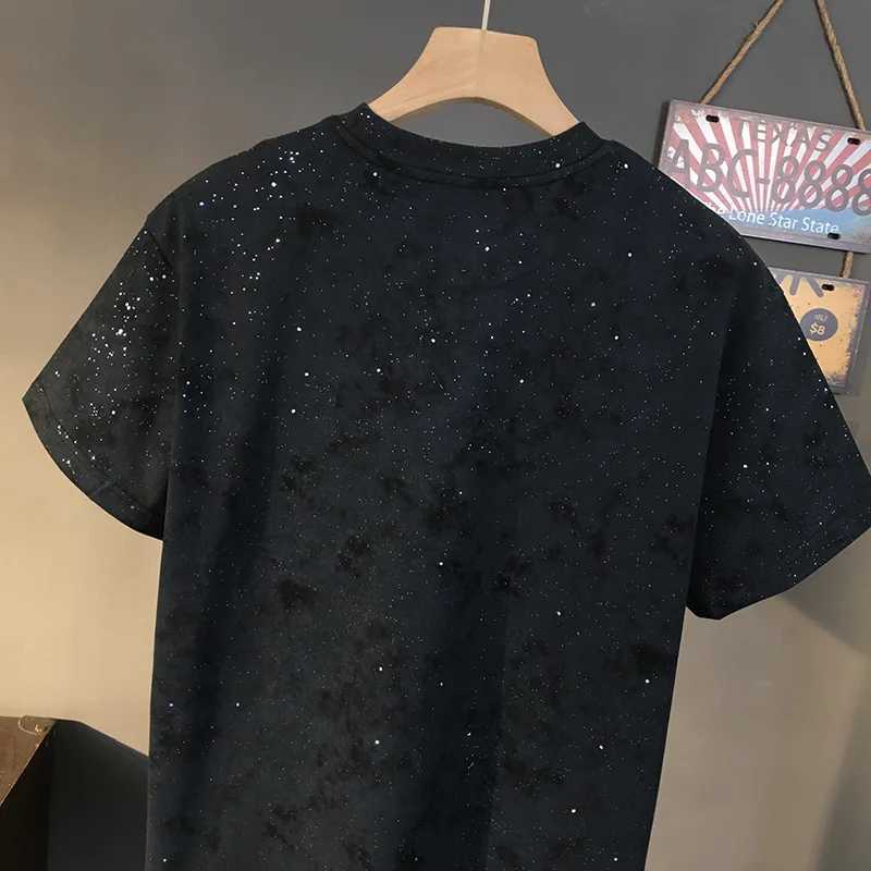 Retro luxury short sleeved T-shirt mens fashion brand personalized design 2025 new round neck half sleeved trendy clothing W250425