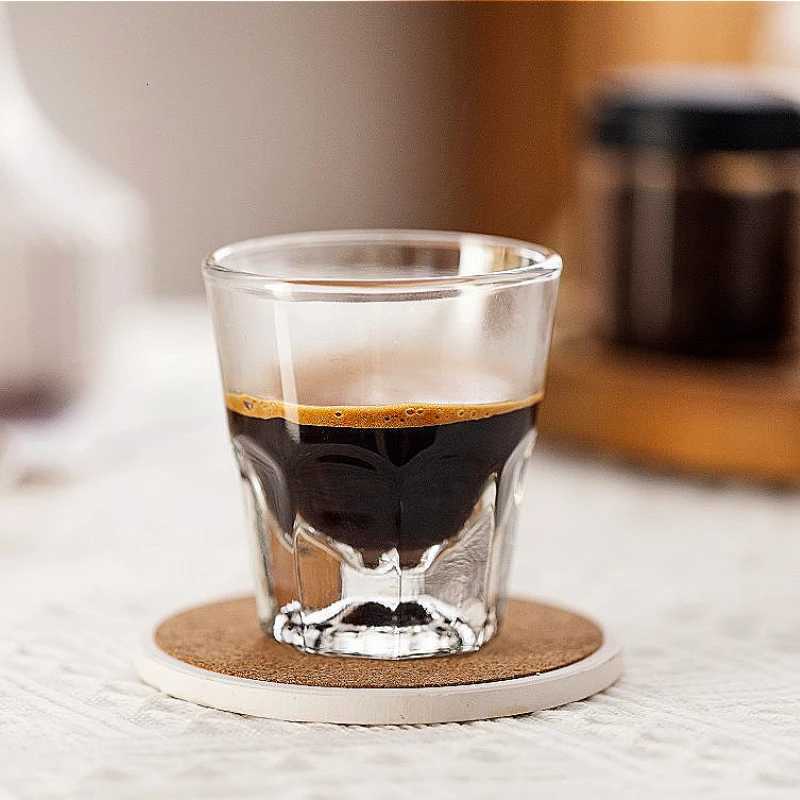 240ml/145ml Thick Bottomed Whiskey Glass ic Beer Glass Thick Bottomed Itan Espresso Glass Coffee Mug Drinking Glasses Y251125