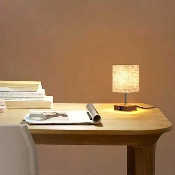 Led Desk Lamp Bedside Lamps Touch Dimmable Table Lamp with Usb and Type C Port Quick Charging Reading Light Eye ProtectionM251125
