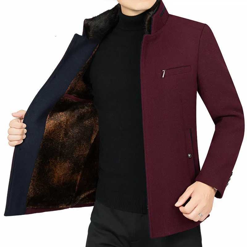 New Winter Men Stand Collar Cashmere Trench Coats Business Casual Woollen Blends Quality Male Long Jackets Overcoats Size 4XLT251125