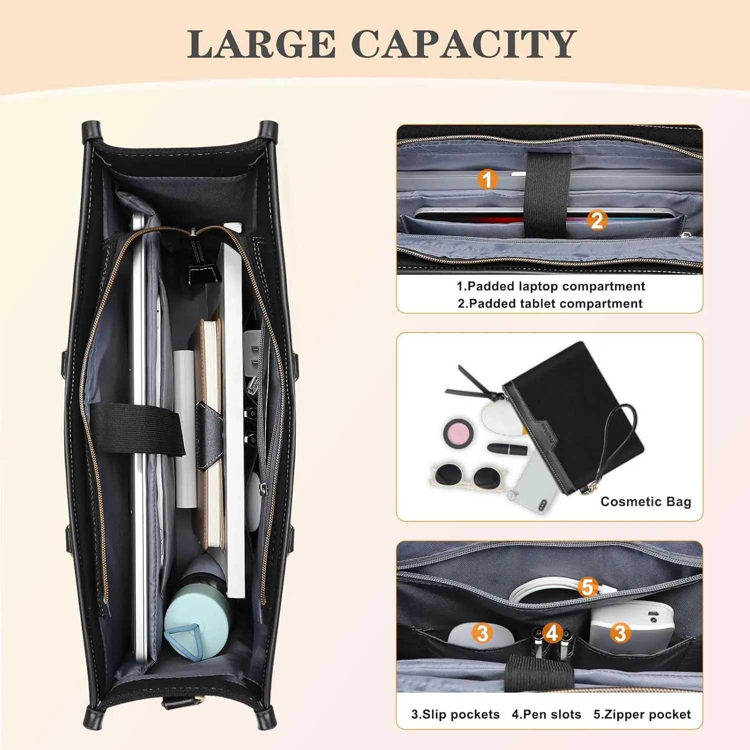 Woman Laptop Bag 156 inch Canvas Tote Bag Work Computer Messenger Shoulder Bag Casual Travel Office College Handbag BriefcaseT251125