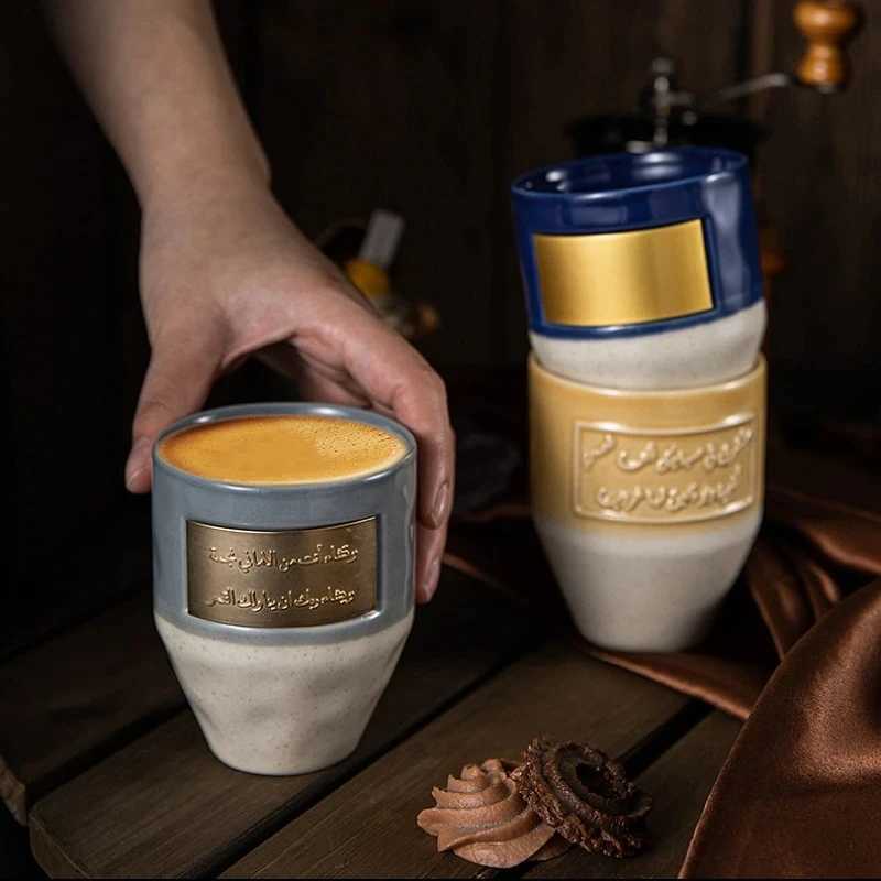 Inscriptions Saudi Style Mug Milk Ice Coffee Cup Creative Ceramic Couples Cup Tea Cup Office Mug Gift for Friends Middle Eastern Y251125