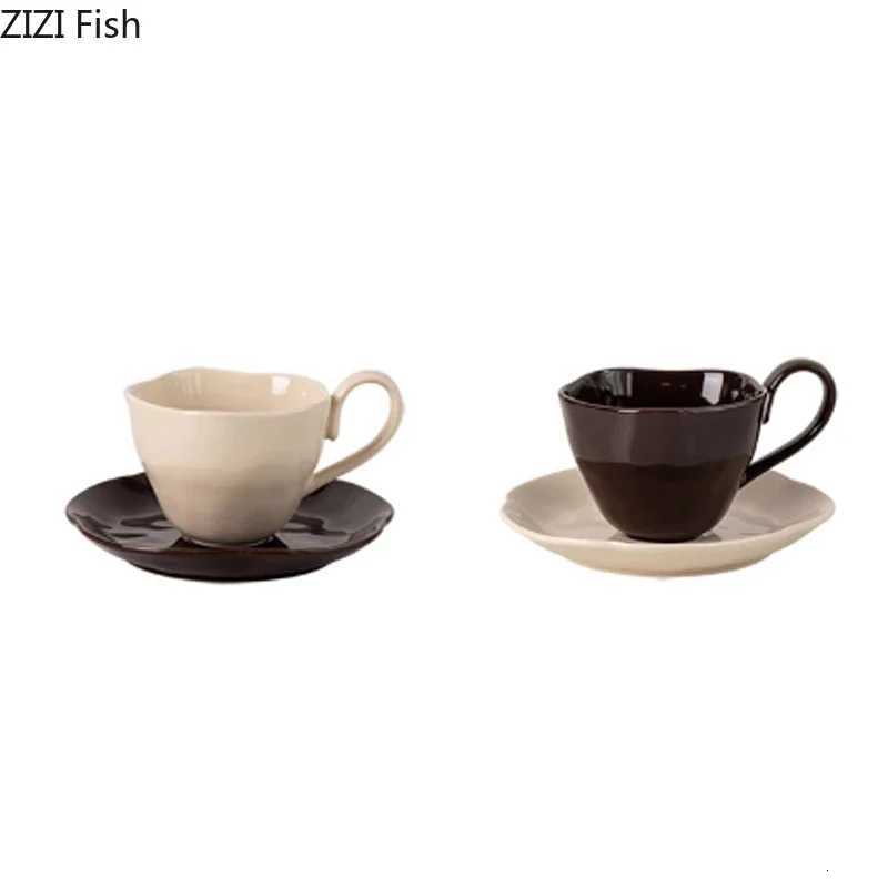 Creative Flower Shape Saucer Ceramic Cupsaucer Dining Table Coffee Cup Milk Tea Mugs Afternoon Tea Teacup Fruit Juice Container Y251125