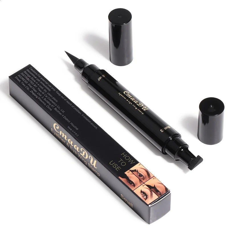 One black wing stamp liquid eyeliner pen simple cats eye template makeup tool stain proof vamp durable waterproof and sweat 250418