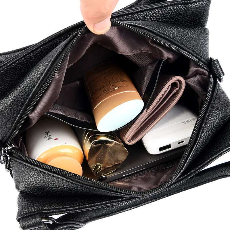 100% Top Layer Cowhide Handbag Solid Color Designer Brand Women's Crossbody Exquisite Hardware Shoulder Bags