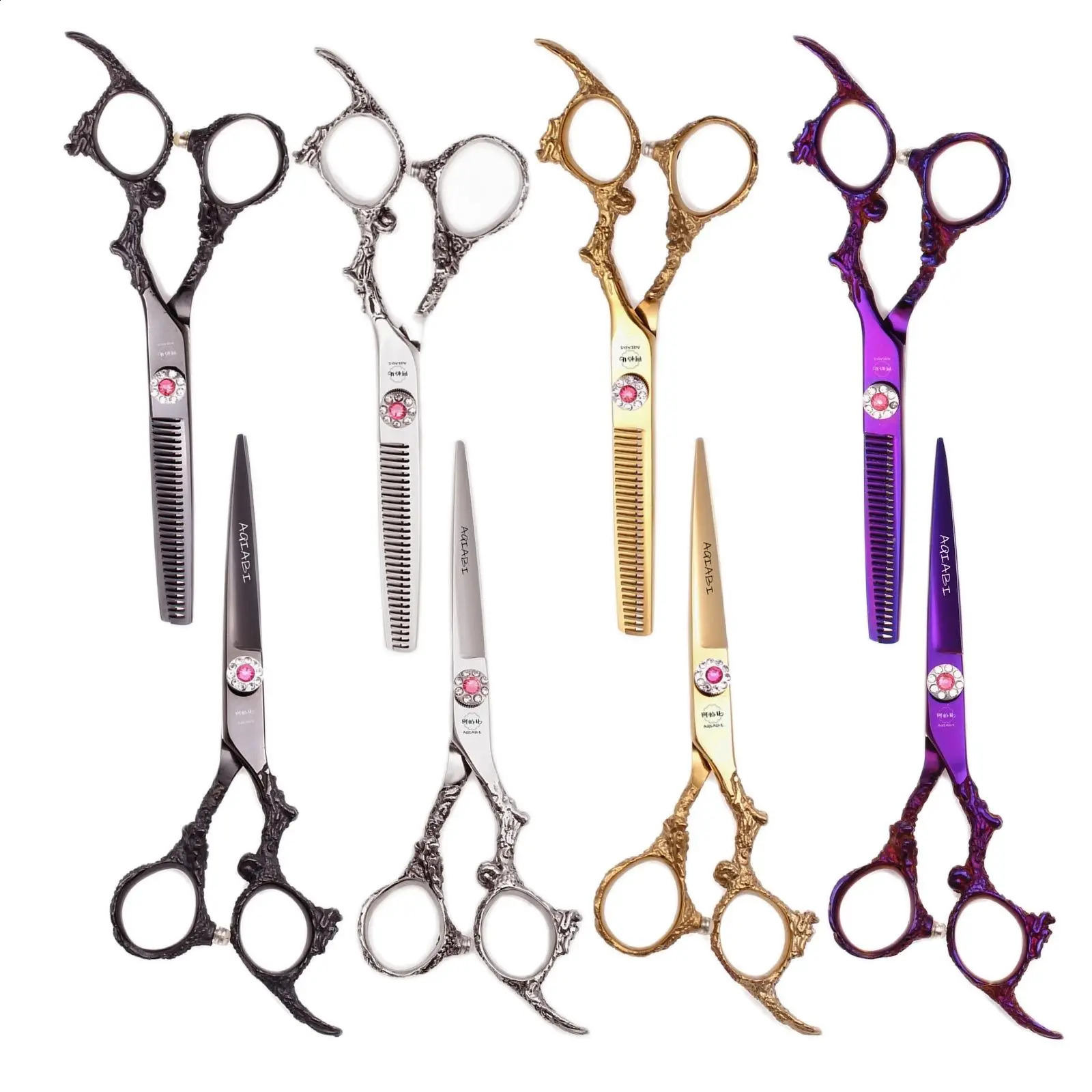 6.0 Professional Hair Scissors 440C Japan Steel Cutting Shears Hairdressing Thinning Salon Barber Home Drop A9005 250424