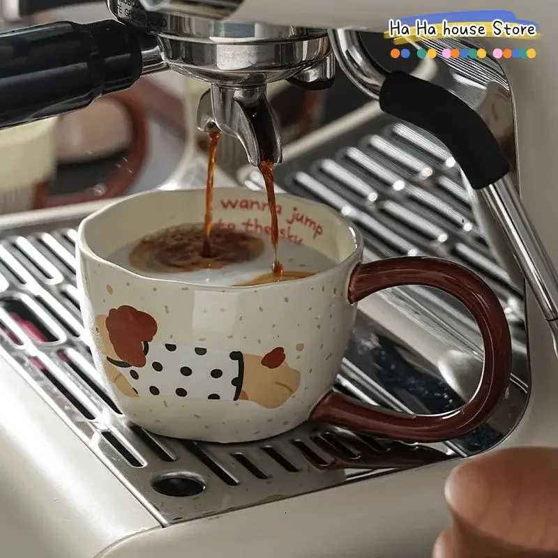Sausage Puppy Breakfast Cute Ceramic Mug Creative Home Water Cup High Aesthetic Office Coffee Cup Milk Coffee Household Cup Y251125