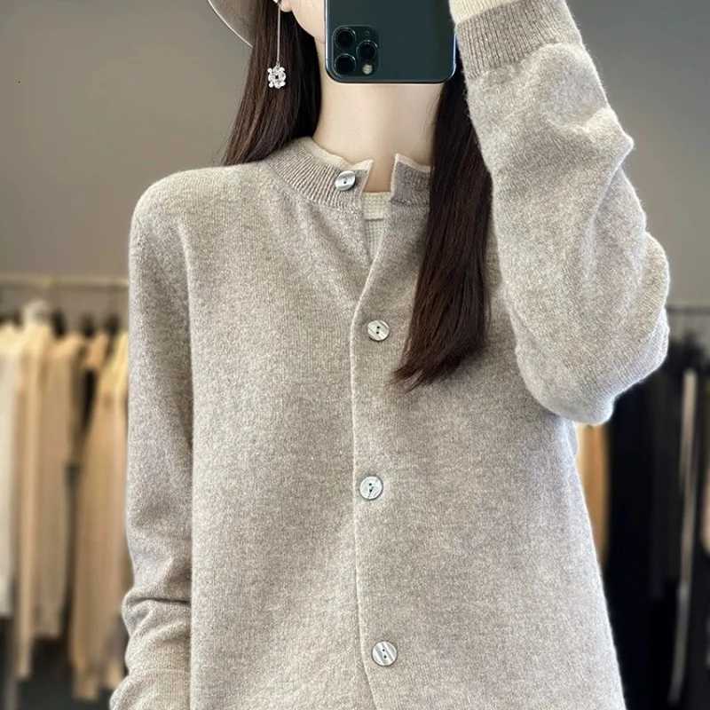 Autumn Winter Women Cardigan O-neck Patchwork Sweater Long Sleeve Single Breasted Knit Cardigans Fashion Korean Sweaters JumperT251125